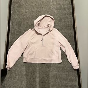 Light pink Lululemon scuba half zip